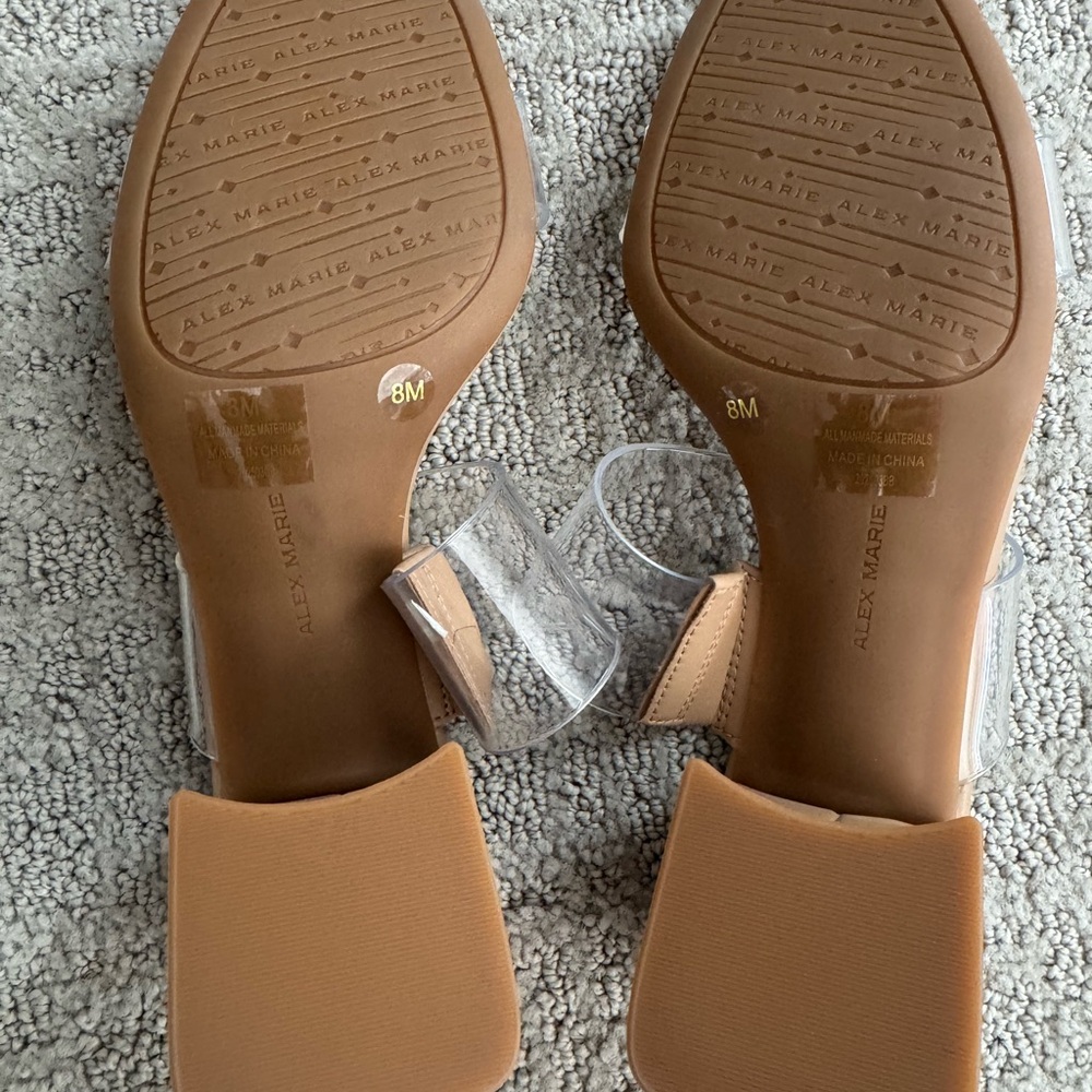 Alex Marie Nude Sandals with Clear Straps - Picture 4 of 4